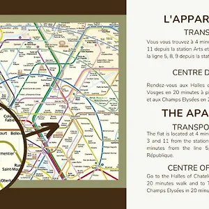41.typical Parisian Flat#4pers#le Marais#beaubourg Apartamento